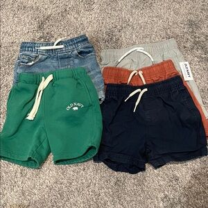 Old Navy boys' Shorts Collection 2T  - Green, Blue, Gray, and Orange